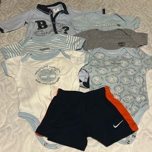 7 Piece Boys Timberland Guess & Nike Clothing Bundle - 3-6 months